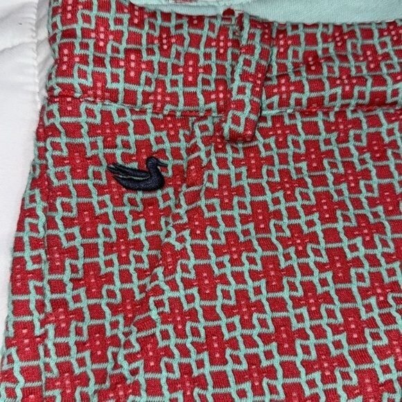 Southern Marsh Womens Red & Green Geometric Pattern Shorts Size 2 - Picture 4 of 7